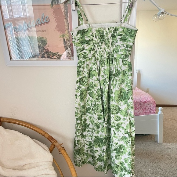 Abercrombie & Fitch Green and White Floral Midi Dress - Picture 7 of 7